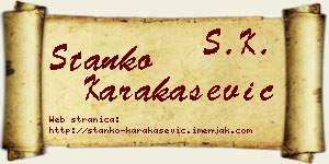 Stanko Karakašević vizit kartica